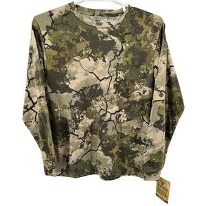 NWT King's Camo T-Shirt Mens M Green Desert Shadow Long‎ Sleeve Hunting Top